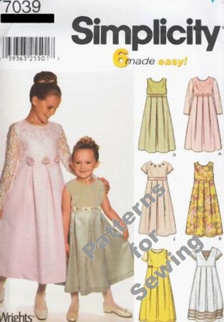 Costume Dress Patterns on Pattern Simplicity Girl 6 Easy Dress Jumper Size 3 6 Oop   Ebay
